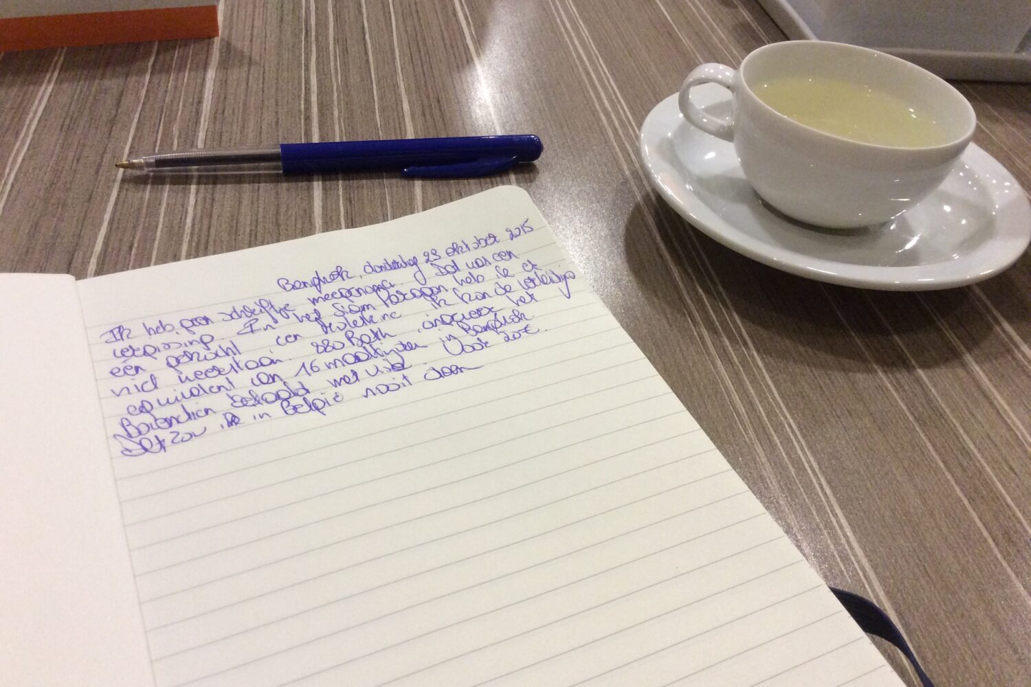 Thailand, Bangkok. Moleskine schrift