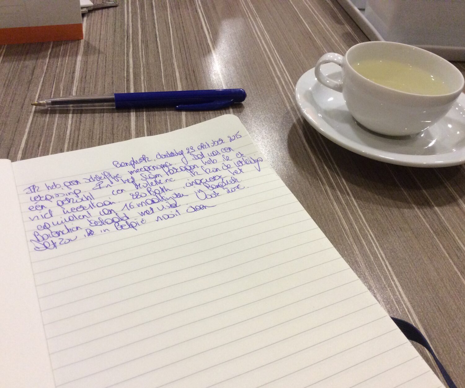 Thailand, Bangkok. Moleskine schrift